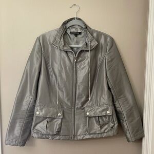 Lafayette 148 Silver Jacket Size 8